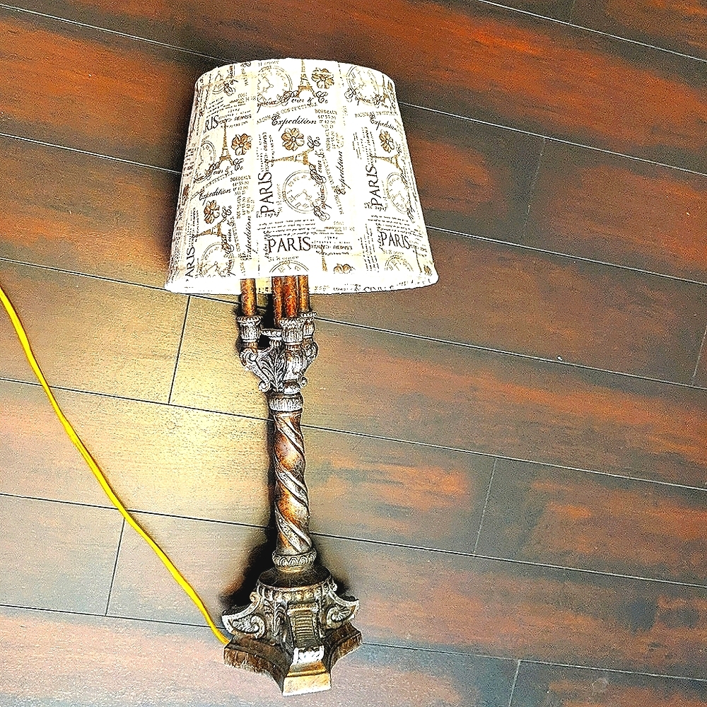 Vintage style Paris inspired table lamp gothic